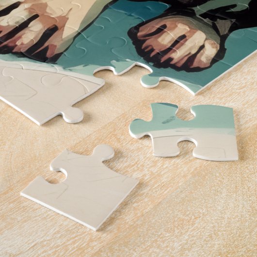 GSP Pointing at the Christmas Star Hat Legpuzzel (Zijkant)