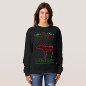 GSP Red Pset Buffalo Funny Ugly KerstSweater Trui (Voorkant volledig)