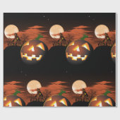 Gstromende Halloween Pumpkin Cadeaupapier (Vlak)
