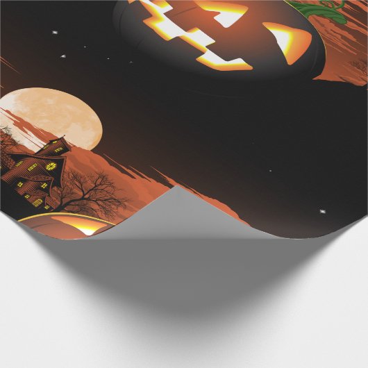 Gstromende Halloween Pumpkin Cadeaupapier (Hoek)
