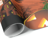 Gstromende Halloween Pumpkin Cadeaupapier (Rol Hoek)
