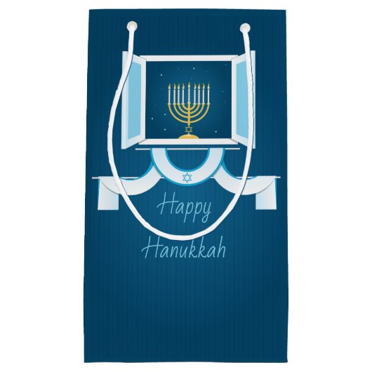 Gstromende Hanukkah Lights Klein Cadeauzakje (Voorkant)
