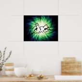 Gstromende King Graffiti Poster (Keuken)