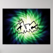 Gstromende King Graffiti Poster (Voorkant)