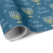 GstromHappy Hanukkah Lights Cadeaupapier (Rol Hoek)