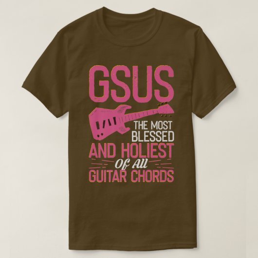 GSUS Guitar Chords With Electric Guitar454 T-shirt (Design voorkant)