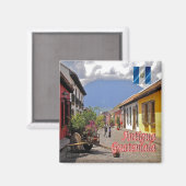 GT022 ANTIGUA, Calle del Arco, Guatemala, Fridge Magneet (Voorkant / Achterkant)