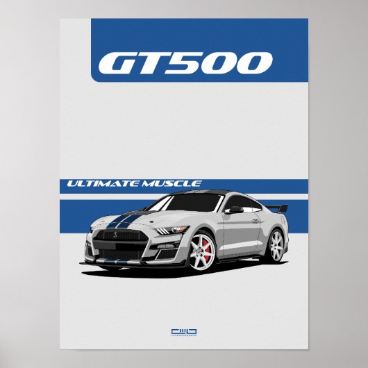 GT500 Muscle Car Poster – Erfgoed (Voorkant)