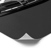 GT500 Muscle Car Poster – Grijs (Hoek)