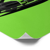 GT500 Muscle Car Poster – Groen (Hoek)