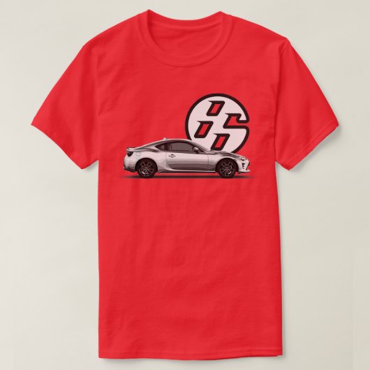 GT86 Side WhiteBlack T-shirt (Design voorkant)
