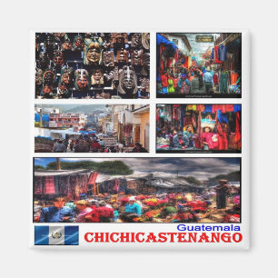 GT - Guatemala - Chichicastenango - Collage Mosaic Magneet