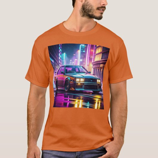 gta 5 drift auto cyberpunk vintage t-shirt (Voorkant)