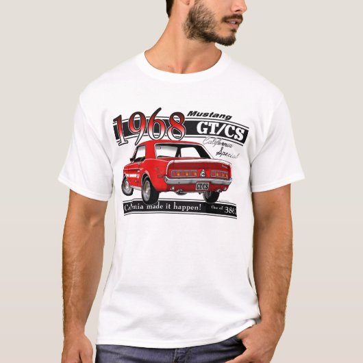 GTCS 1968 Mustang - dubbelzijdig T-shirt (Voorkant)