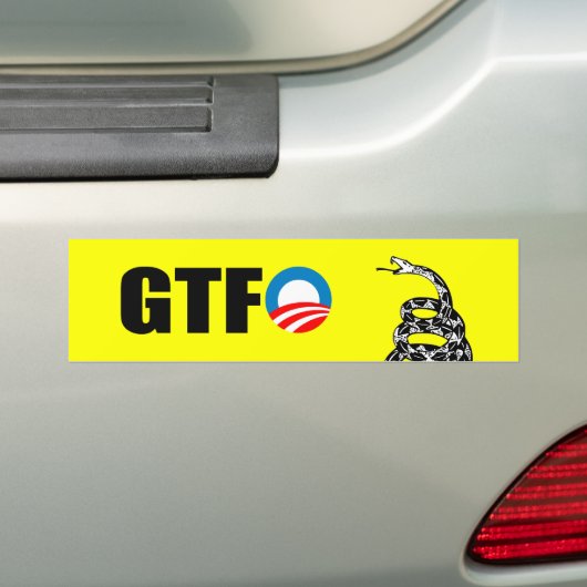 GTFO BUMPERSTICKER (Op auto)