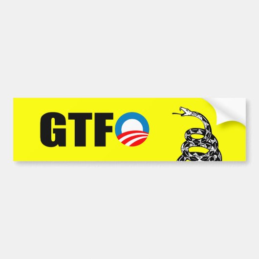 GTFO BUMPERSTICKER (Voorkant)
