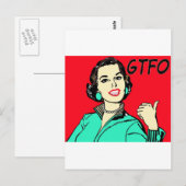 GTFO Gal Briefkaart (Voorkant / Achterkant)