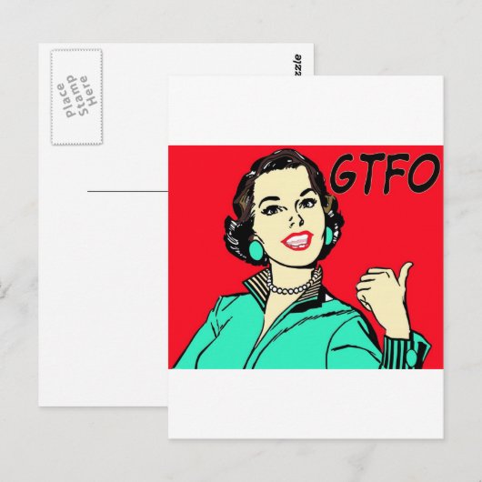 GTFO Gal Briefkaart (Voorkant / Achterkant)