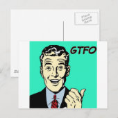 GTFO Guy Briefkaart (Voorkant / Achterkant)