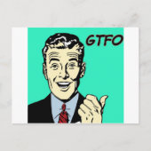 GTFO Guy Briefkaart (Voorkant)