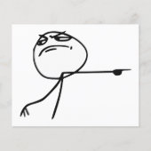 GTFO haalt Guy Rage Face Comee Meme uit Flyer (Voorkant)