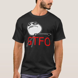 GTFO haalt Guy Rage Face Comee Meme uit T-shirt