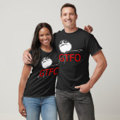 GTFO haalt Guy Rage Face Comee Meme uit T-shirt (Unisex)