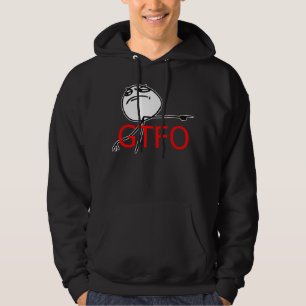 GTFO komt uit Guy Rage Face Comee Meme Hoodie