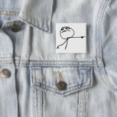 GTFO komt uit Guy Rage Face Comee Meme Vierkante Button 5,1 Cm (In situ)