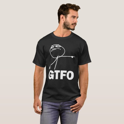 GTFO Meme T-shirt (Voorkant volledig)