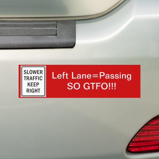GTFO Passende Lane Bumpersticker (Op auto)