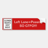 GTFO Passende Lane Bumpersticker (Voorkant)