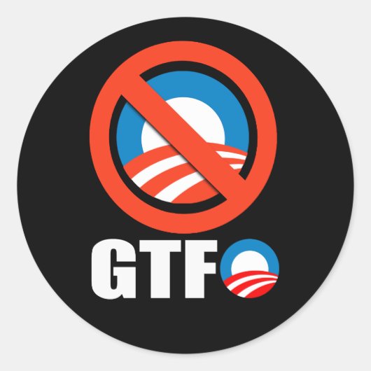 GTFO RONDE STICKER (Voorkant)