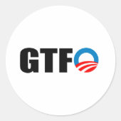 GTFO RONDE STICKER (Voorkant)