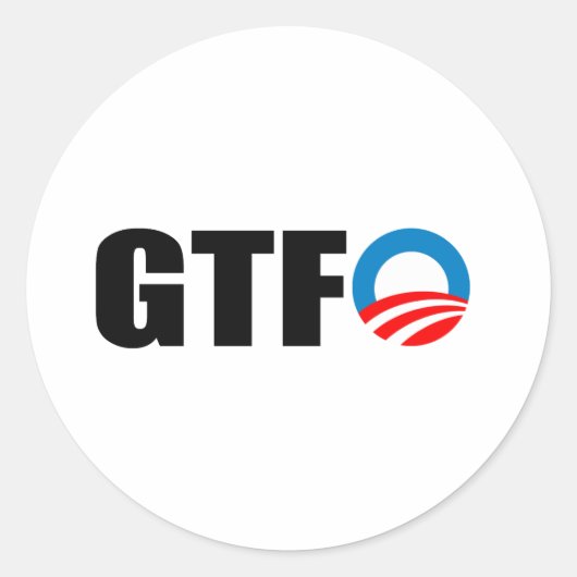 GTFO RONDE STICKER (Voorkant)