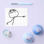 GTFO Wegwezen Guy Rage Face Comic Meme Flyer (Enkel)