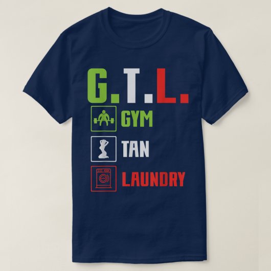 GTL Gym Tan-wasgoed T-shirt (Design voorkant)