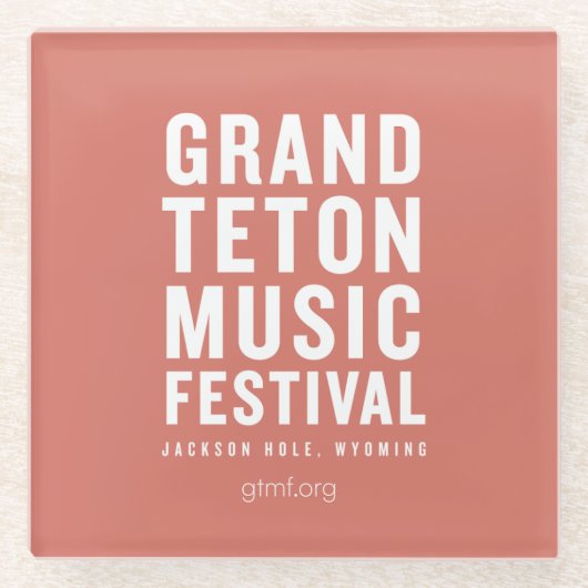 GTMF-Logo-Onderzetter Glazen Onderzetter (Voorkant)