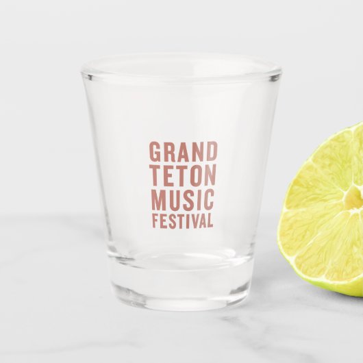 GTMF Shot Glass Terracotta Glas (Voorkant)