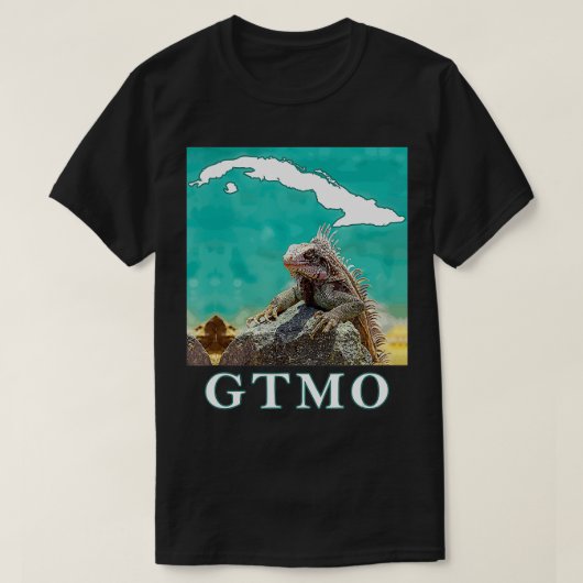 GTMO Iguana Guantanamo Bay Cuba T-shirt (Design voorkant)
