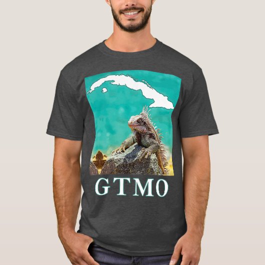 GTMO Iguana Guantanamo Bay Cuba T-shirt (Voorkant)