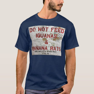 GTMO voedt geen Iguanas Banana Rats Guantanamo Bay T-shirt