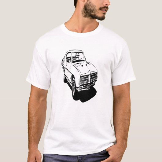 GTO 1969 Geitenpontiac GTO-spierwagen T-shirt (Voorkant)