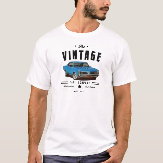 GTO Car-bedrijf en garage-logo T-shirt (Voorkant)