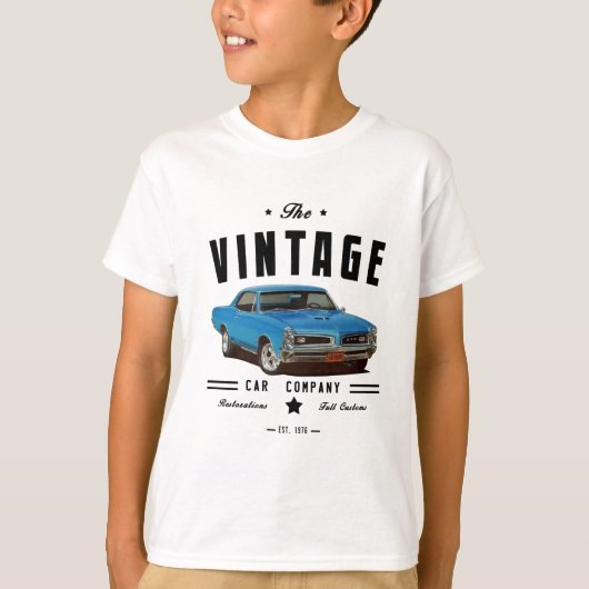GTO Car-bedrijf en garage-logo T-shirt (Voorkant)