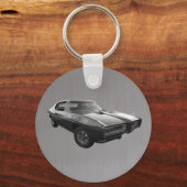 GTO in 1968 geborsteld staal Sleutelhanger (Voorkant)