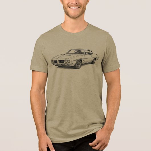 GTO Muscle Car Tri-Blend Shirt (Voorkant)