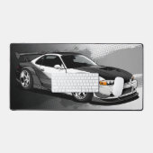 GTO Racing Car, Modern Slank zwart en wit Bureaumat (Keyboard & Muis)