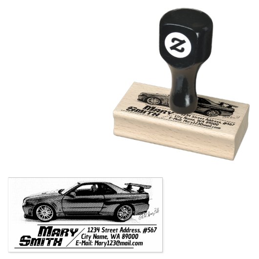 GTR BNR34 RUBBERSTEMPEL (Gestempeld)