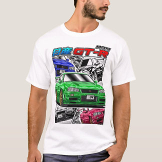 Gtr T-ShirtJDM Legend Nissan Skyline GTR34 T-shirt